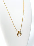 Crescent Moon Child • 14k Goldfilled on Sterling Silver Satellite Chain