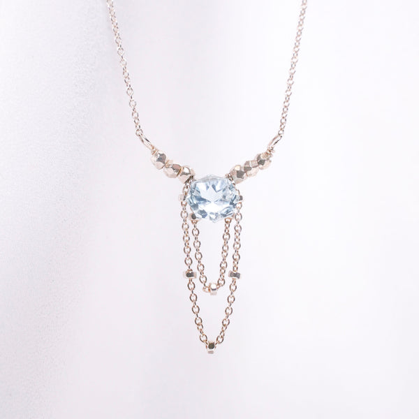 Aditi • blue topaz on silver chain